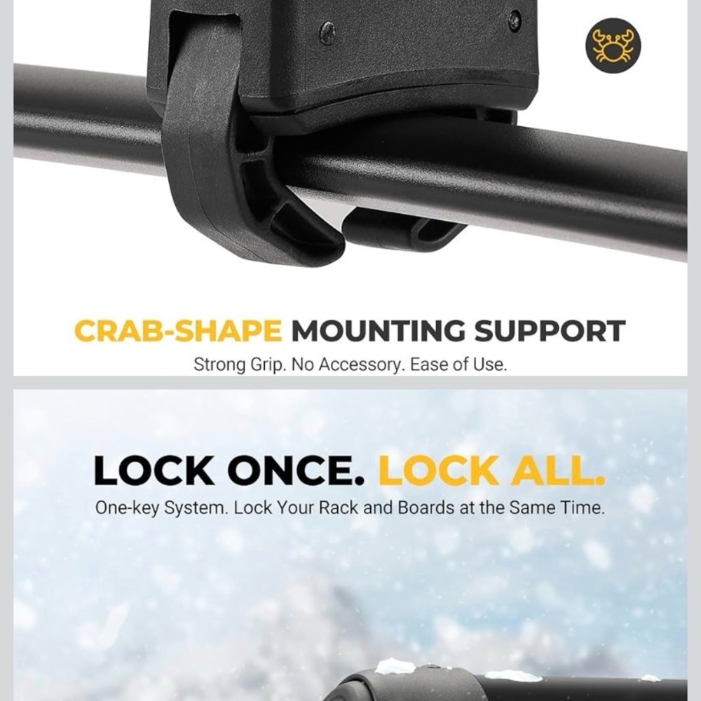 Lockable Ski & Snowboard Racks, Extension with Sliding Feature - Picture 5 of 10
